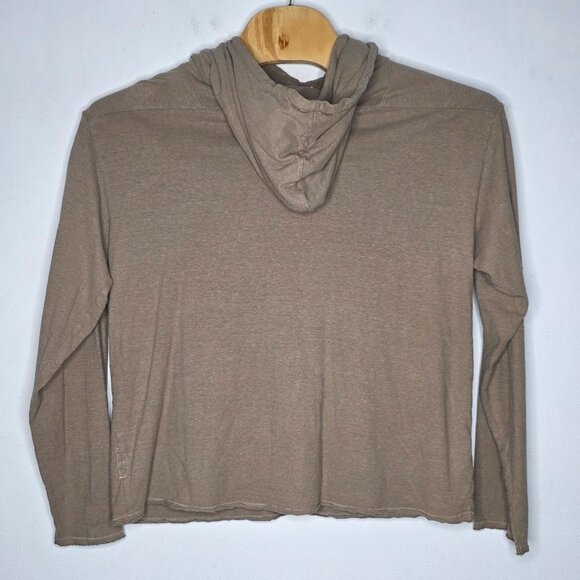 Rag & Bone Kempton Yoked Hoodie Tan Hemp Blend Men's Medium M - Picture 3 of 6